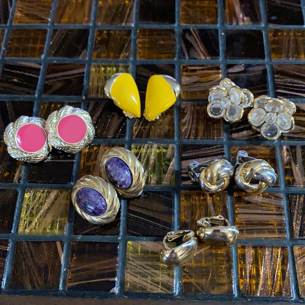 Set of 6 clip earrings-various styles